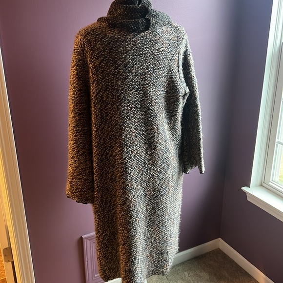 Bryn walker Castagna wrap coat cardigan grey black pockets size medium sweater - Picture 4 of 9